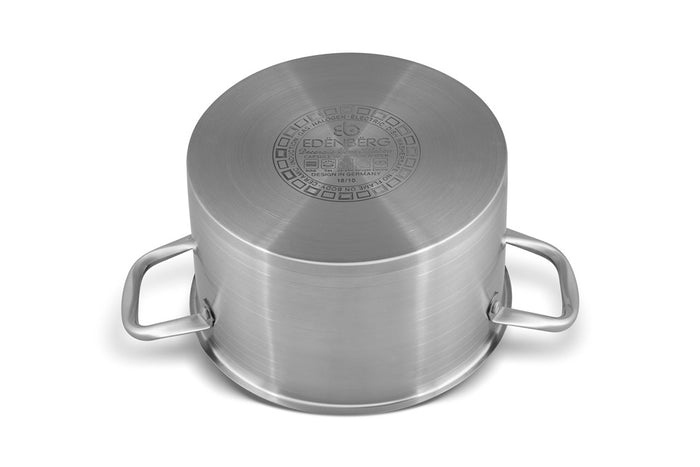 Edenberg Classic Line - Pannenset - RVS - 12 delig - Sandwichbodem!