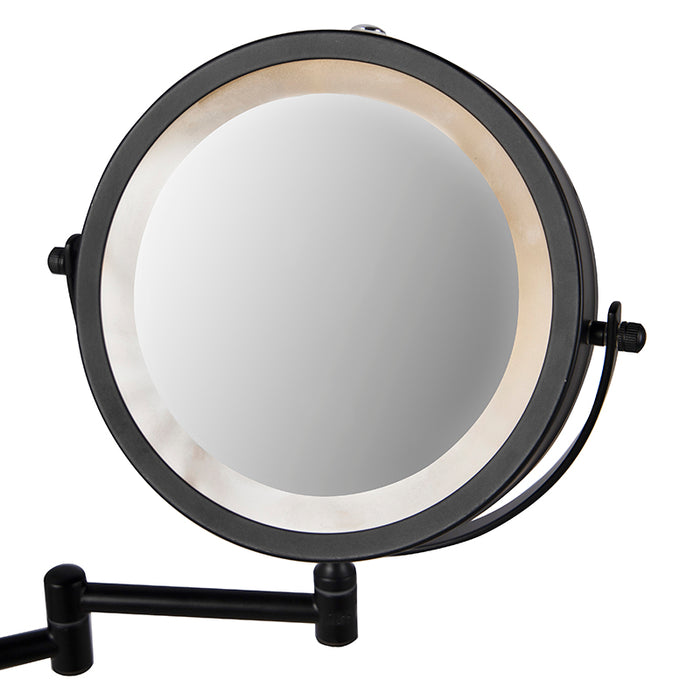 QAZQA Design badkamerspiegel zwart incl. LED verstelbaar IP44 -