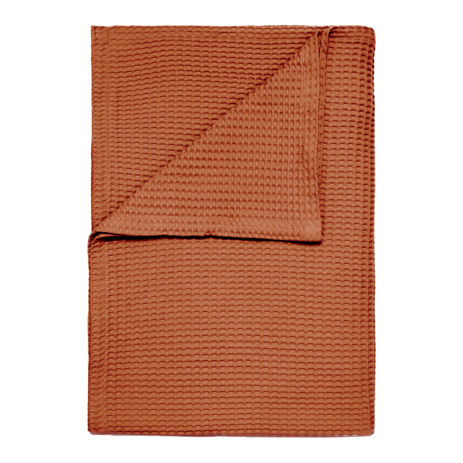 Heckett & Lane Wafel Sprei 180 x 260 cm - Copper Orange