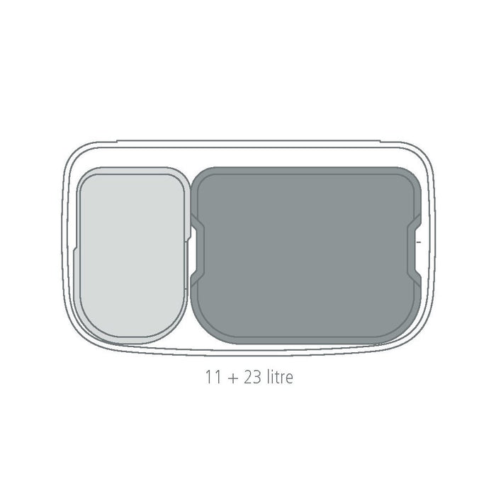 Brabantia Bo Touch Bin Afvalemmer 11 + 23 L  - Zwart