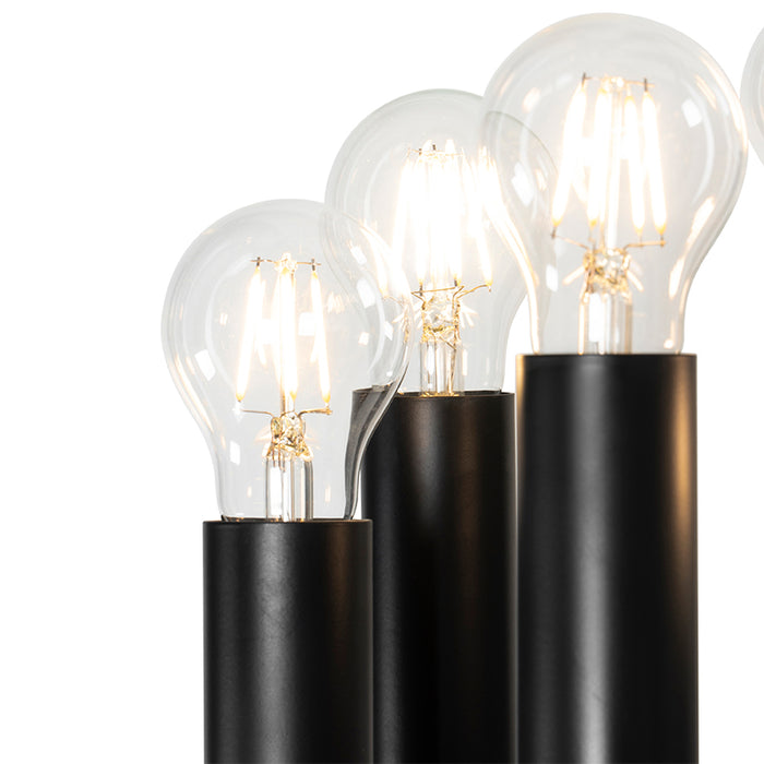 QAZQA Art Deco vloerlamp zwart 12-lichts - Tubi