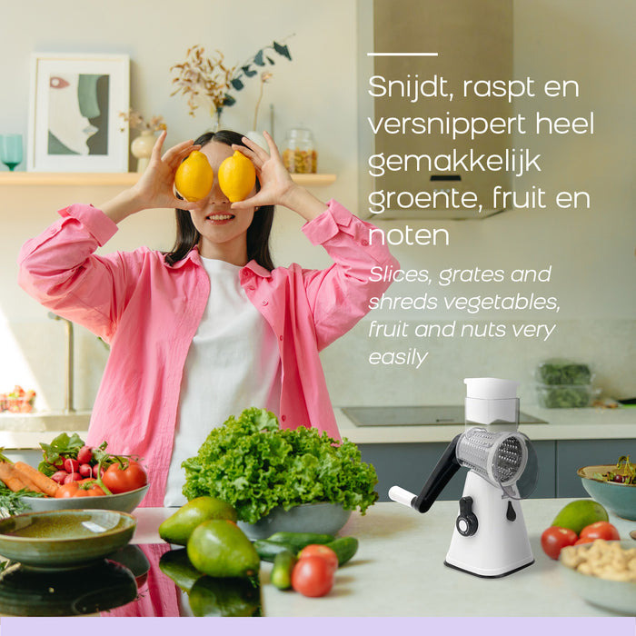 Orange Donkey Keukensnijmachine Magic Super Slicer 3-in-1 wit
