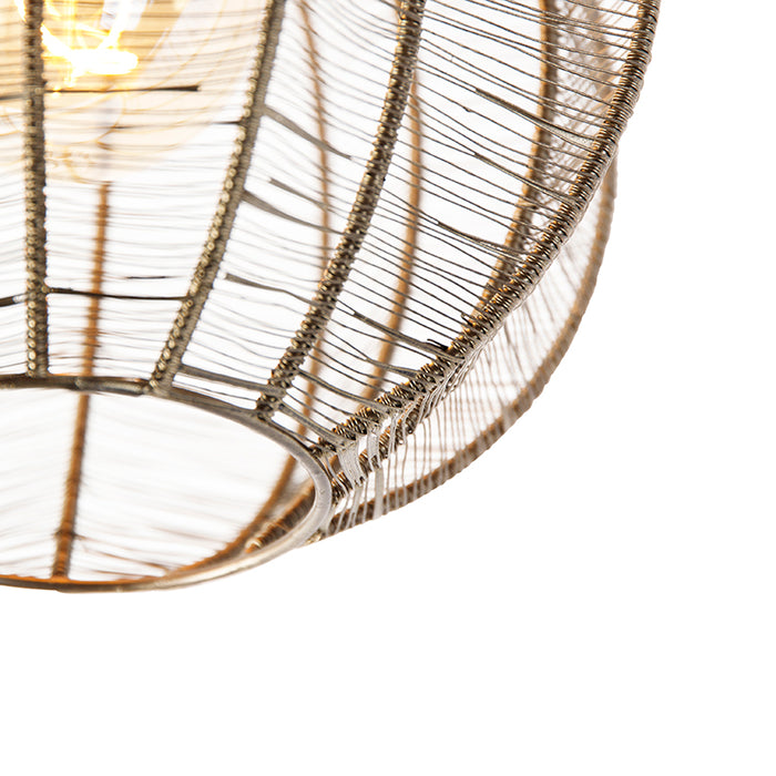 QAZQA Industriële plafondlamp brons met zwart - Dong