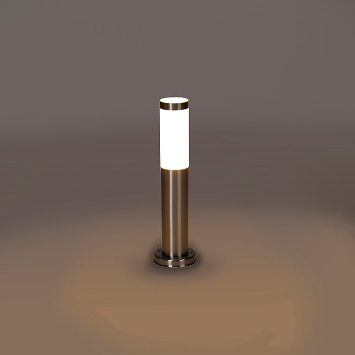 QAZQA Moderne buitenlamp paal staal 45 cm IP44 - Rox