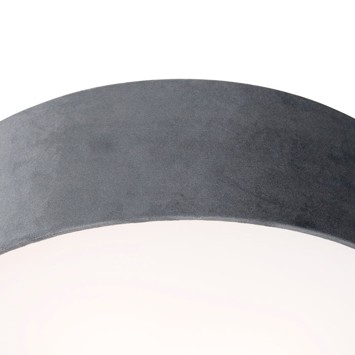 QAZQA Moderne plafondlamp grijs 40 cm met gouden binnenkant - Drum