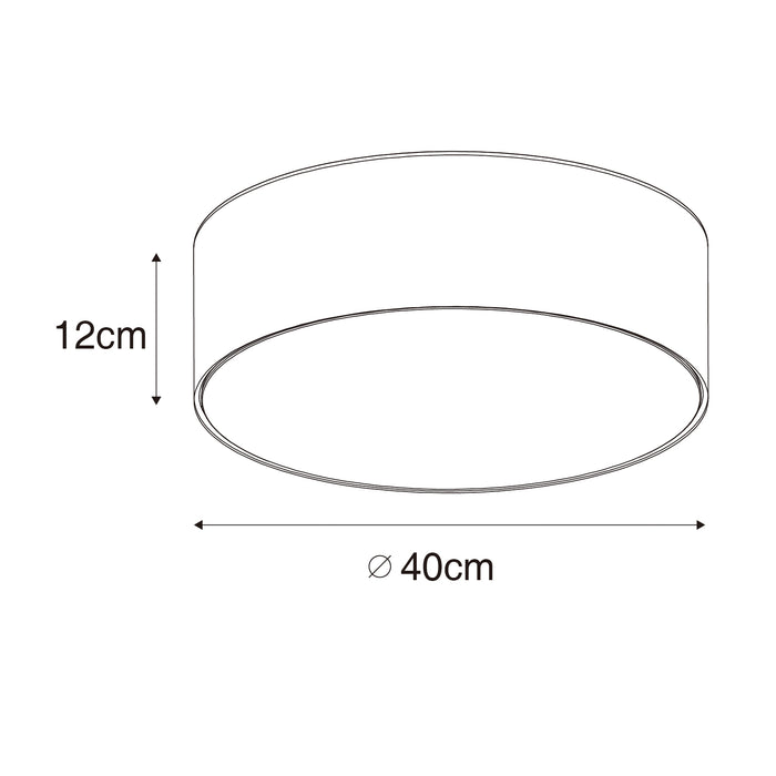 QAZQA Moderne plafondlamp blauw 40 cm met gouden binnenkant - Drum