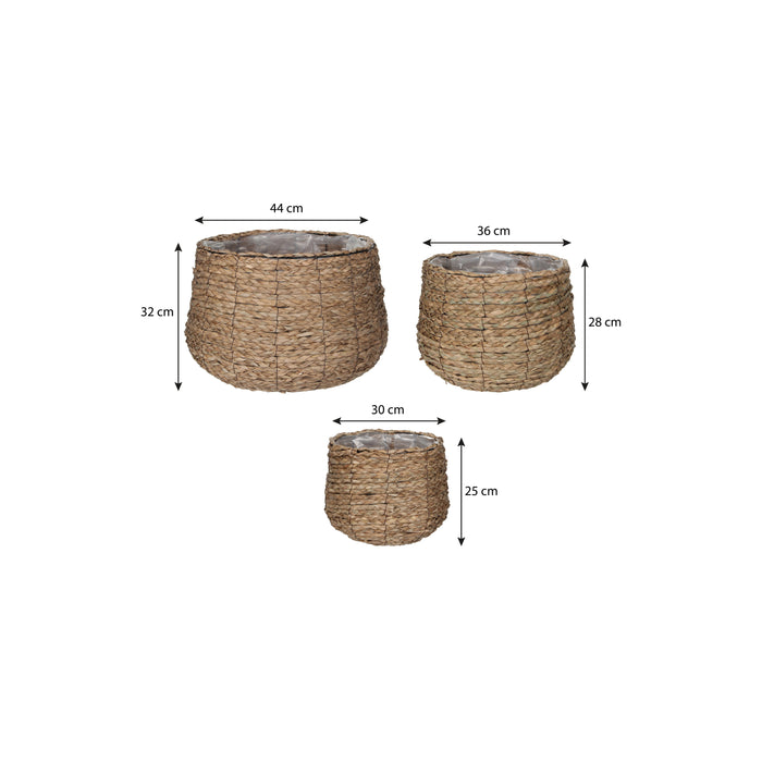 Mica Decorations Avalon Mandenset voor Planten Ø44 cm Lichtbruin