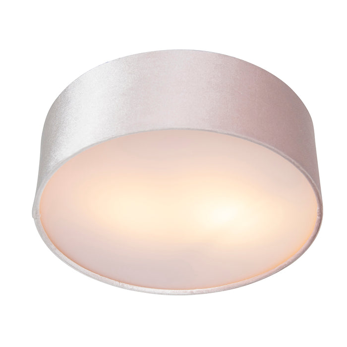 QAZQA Moderne plafondlamp roze 30 cm met gouden binnenkant - Drum