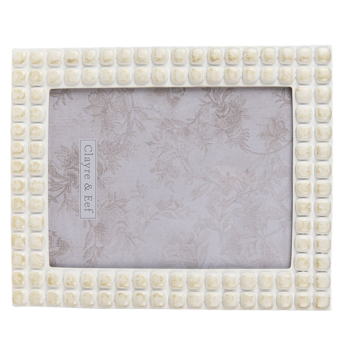 Clayre & Eef Fotolijst  15x20 cm Wit Kunststof Fotokader