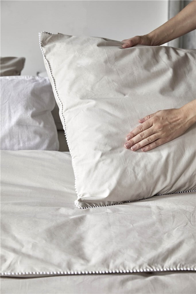 Walra - Dekbedovertrek Pretty Pom Pom - 140x220 - Naturel