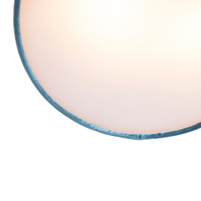 QAZQA Moderne plafondlamp blauw 30 cm met gouden binnenkant - Drum