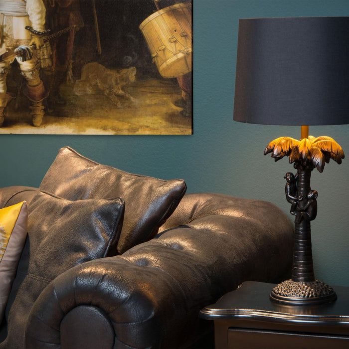 Lucide EXTRAVAGANZA COCONUT Tafellamp - Zwart