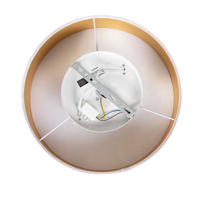 QAZQA Moderne plafondlamp roze 40 cm met gouden binnenkant - Drum