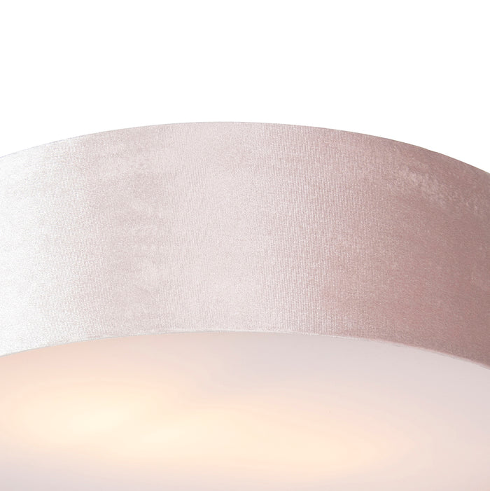 QAZQA Moderne plafondlamp roze 40 cm met gouden binnenkant - Drum