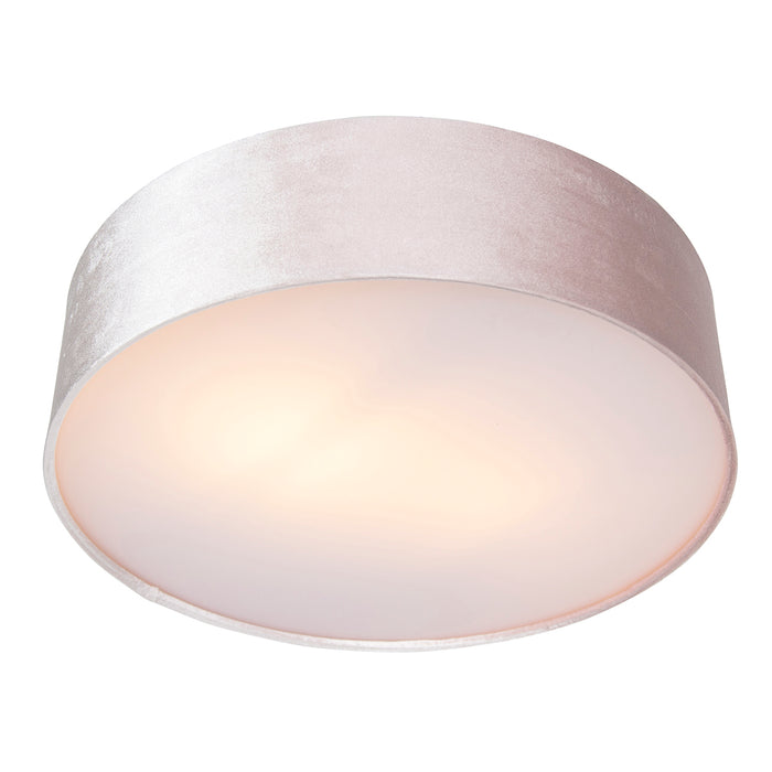 QAZQA Moderne plafondlamp roze 40 cm met gouden binnenkant - Drum