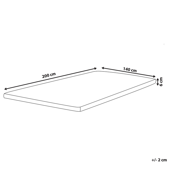 Beliani - COMFY - Matrastopper - Grijs 140 x 200 cm - Polyester