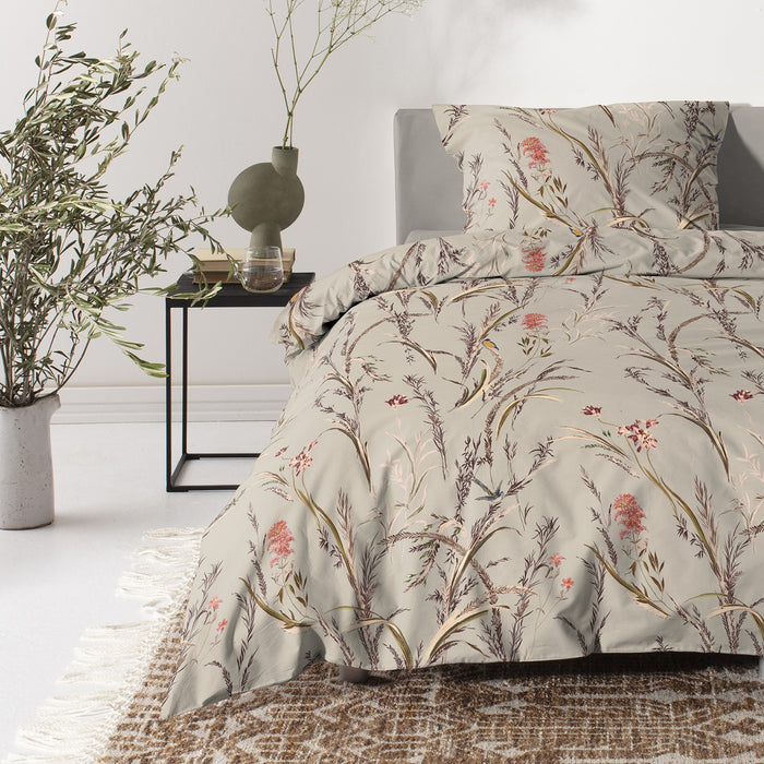 Cinderella Myrtle - Dekbedovertrek - Satijn - 140x200|220 cm - Sand