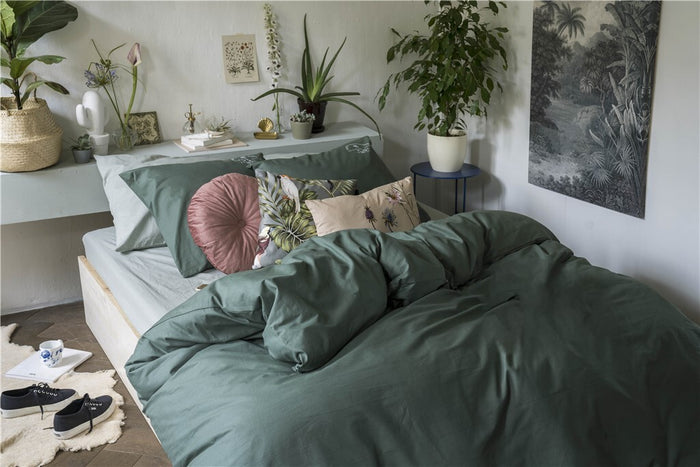 Dindi Home - Dekbedovertrek Plain Beauty - 240x220 - Donker Groen