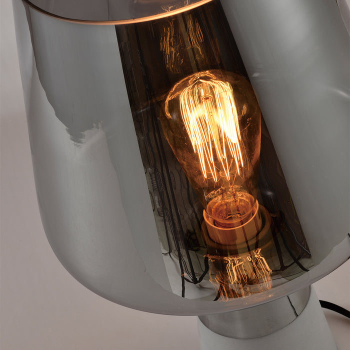 QUVIO Tafellamp beton met glazen lampenkap - QUV5034L