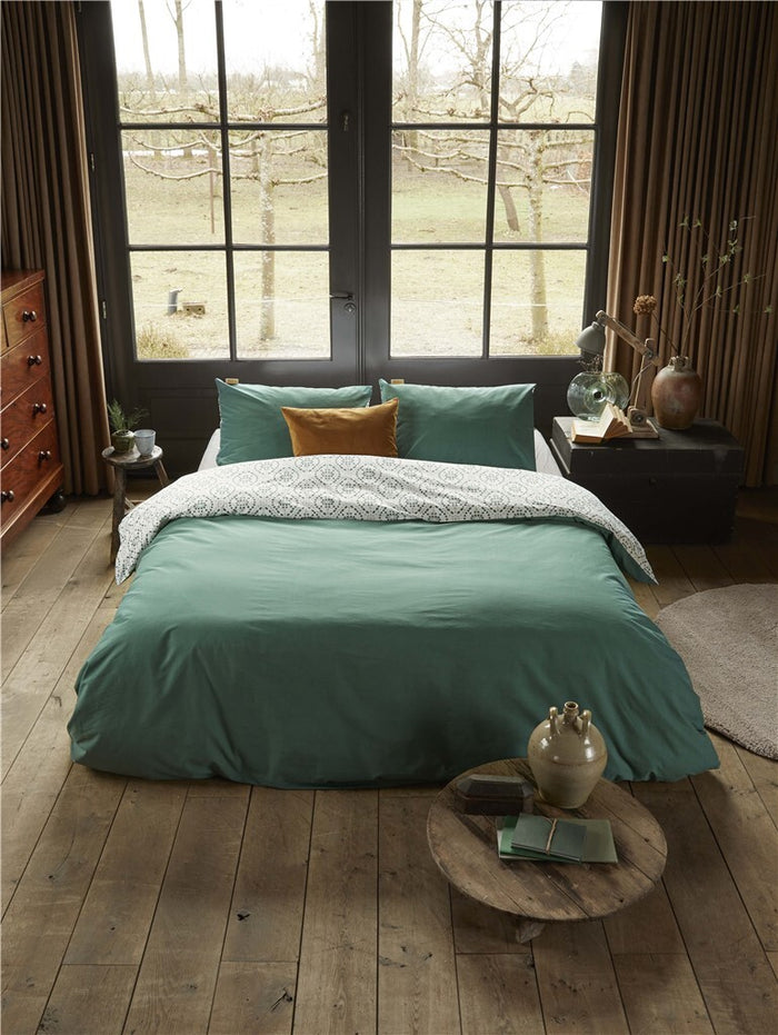 Walra - Dekbedovertrek Little Tiles - 140x220 - Groen