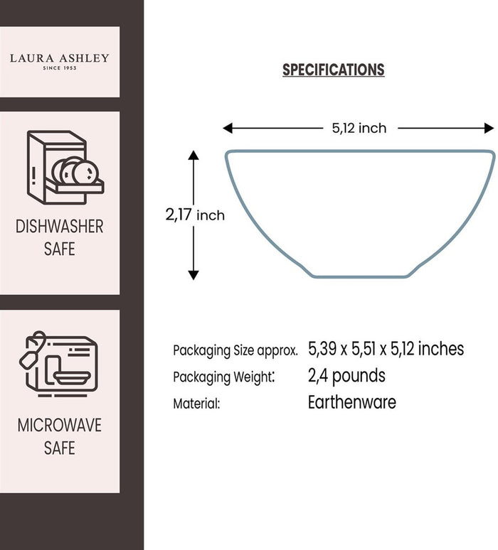 Laura Ashley Kom 13 cm Wit