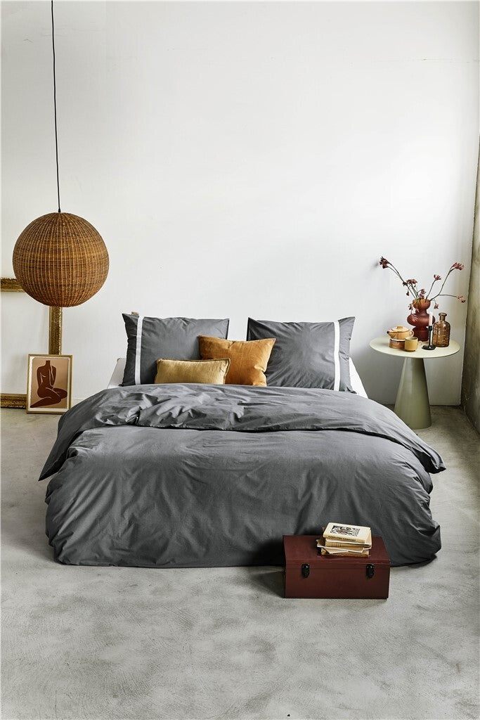 Walra - Dekbedovertrek Timeless Chic - 140x220 - Antraciet