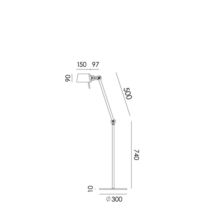 Bolt 1 Arm vloerlamp Pure White