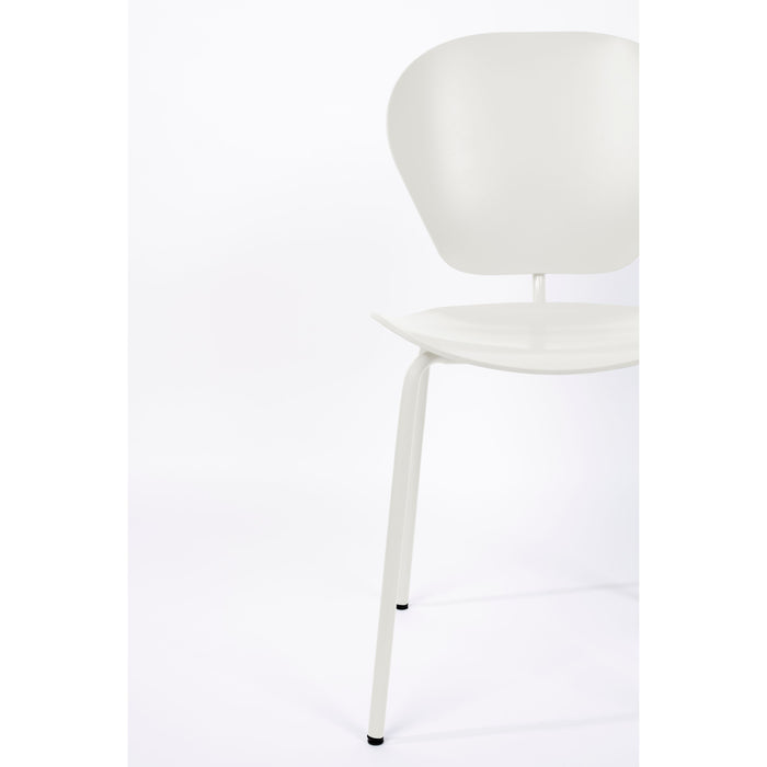 Zuiver The Ocean Chair Eetkamerstoelen  Coconut Milk - Set van 2 - Wit