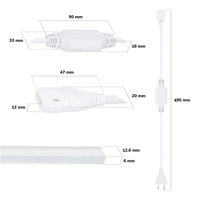 HOFTRONIC Flex60 LED Strip 10m  Warm wit IP65