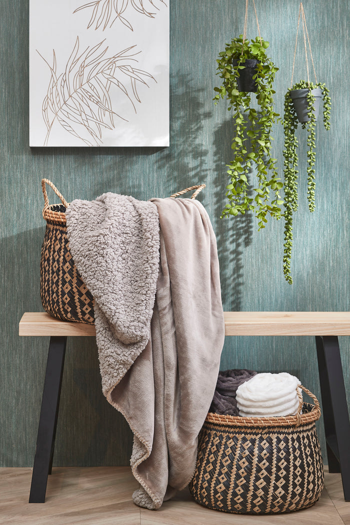 In the Mood Mardy Fleece Plaid - L200 x B150 cm - Beige