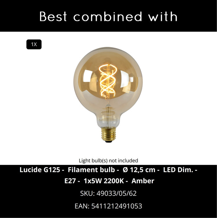 Lucide WOLFRAM Hanglamp - Zwart