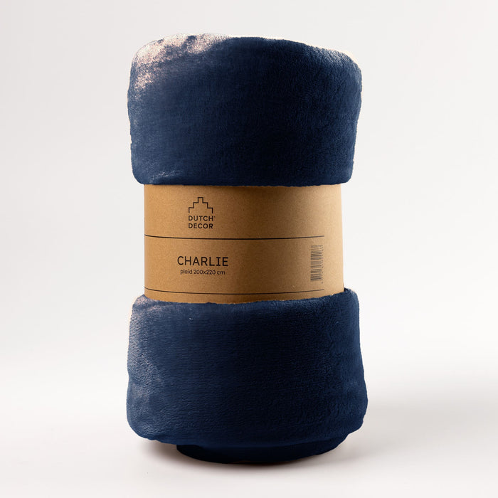 Dutch Decor plaid CHARLIE - 200x220 cm Insignia Blue