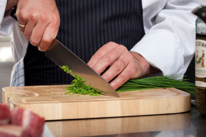 Diamant Sabatier Integra koksmes + aanzetstaal - RVS|POM - 23cm