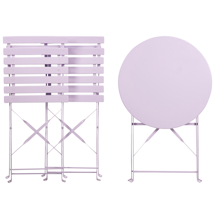 Beliani - FIORI - Bistroset voor 2 - Paars - Staal