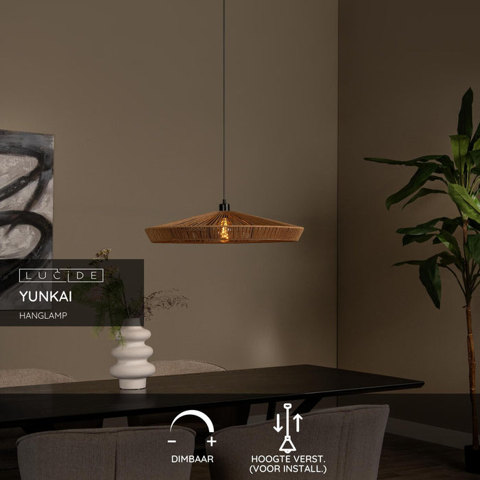 Lucide YUNKAI Hanglamp - Naturel