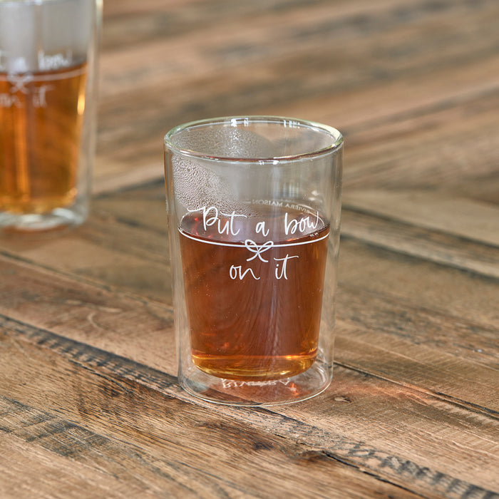 Riviera Maison Theeglas Put A Bow On It Transparant - Maat M - 270ML