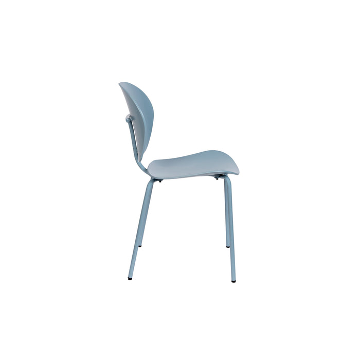 Zuiver The Ocean Chair Eetkamerstoelen  Ocean Blue - Set van 2 - Blauw