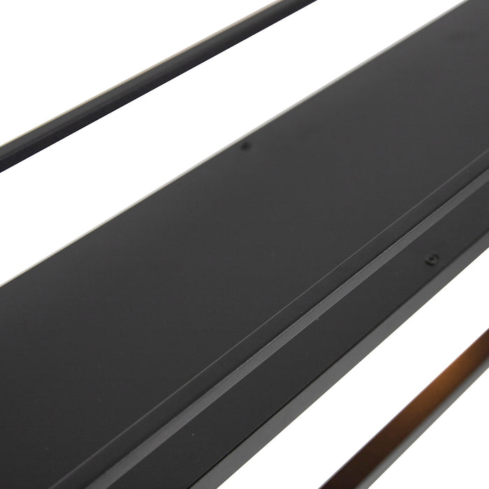 QAZQA Industriële hanglamp zwart met 4-lichts rek - Cage Rack