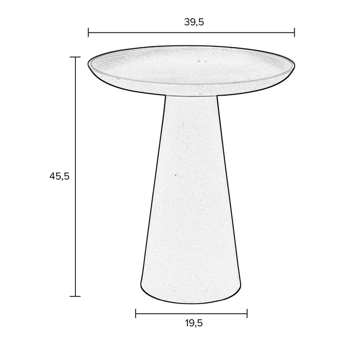 by fonQ basic Tira Bijzettafel - Klei - Ø 39,5 cm