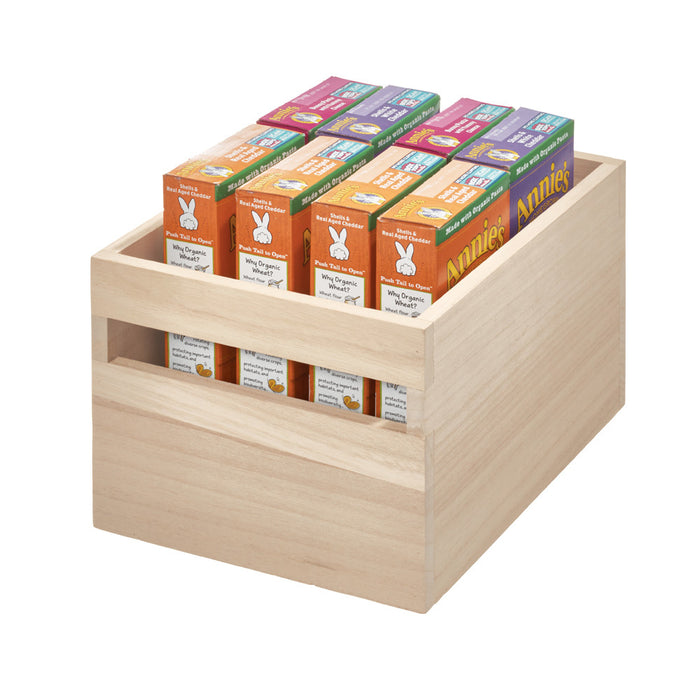 iDesign - Opbergbox met Handvat, 25.4 x 12.7 x 10.2 cm, Paulownia Hout