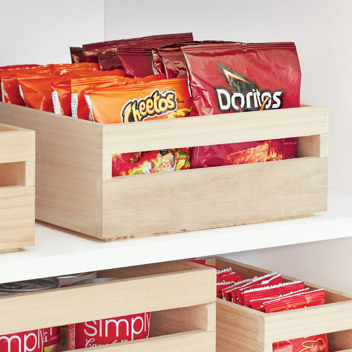 iDesign - Opbergbox met Handvat, 25.4 x 12.7 x 10.2 cm, Paulownia Hout