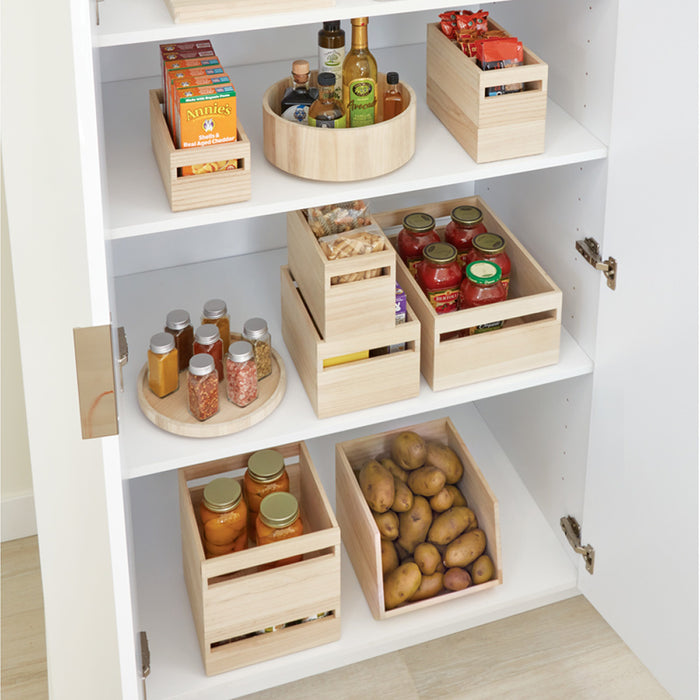 iDesign - Opbergbox met Handvat, 25.4 x 12.7 x 10.2 cm, Paulownia Hout