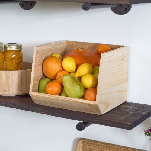 iDesign - Opbergbox met Opening, 29.5 x 25.5 x 21 cm, Paulownia Hout -