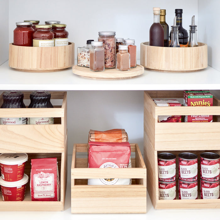 iDesign - Opbergbox met Opening, 29.5 x 25.5 x 21 cm, Paulownia Hout -