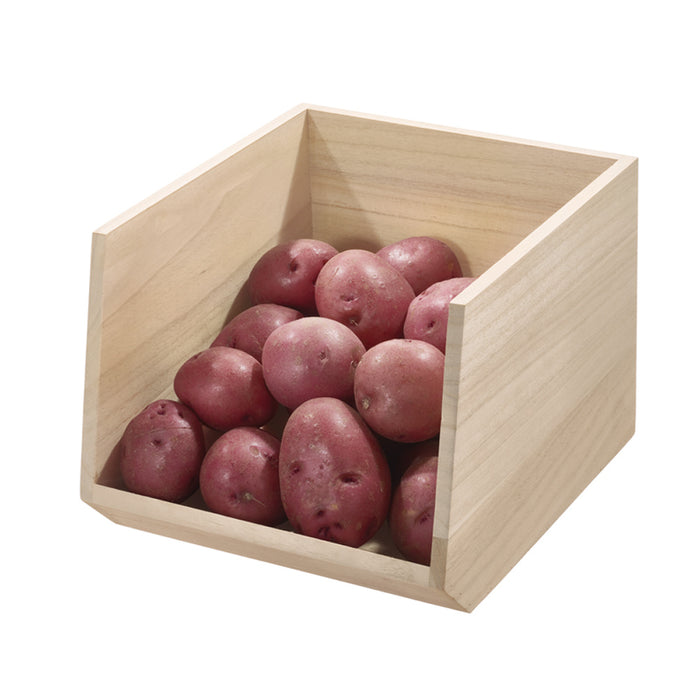 iDesign - Opbergbox met Opening, 29.5 x 25.5 x 21 cm, Paulownia Hout -
