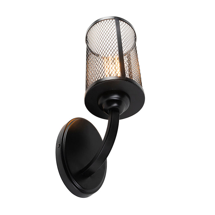 QAZQA Wandlamp gauze wl - Zwart - Industrieel - L 170mm