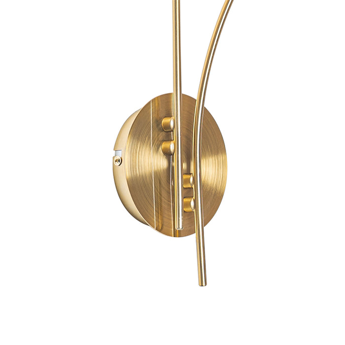 QAZQA Moderne wandlamp goud met opaal glas 2-lichts  - Athens