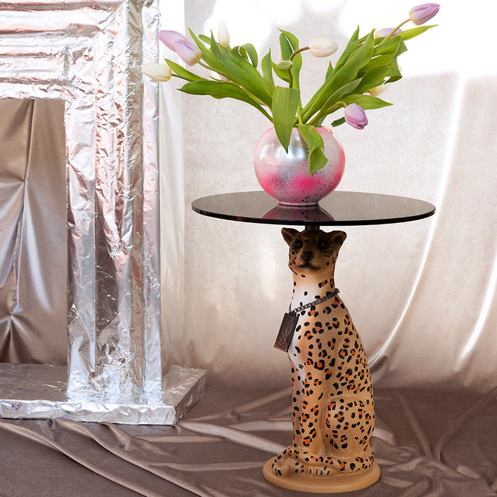 Bold Monkey Proudly Crowned Panther bijzettafel spotted - Beige