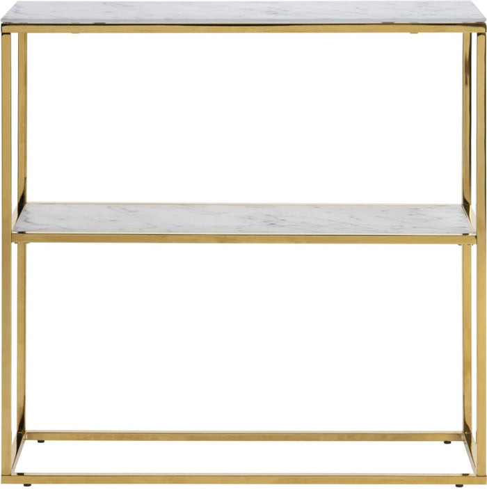 24Designs Olivia Sidetable 80 Cm - Wit Marmer Print