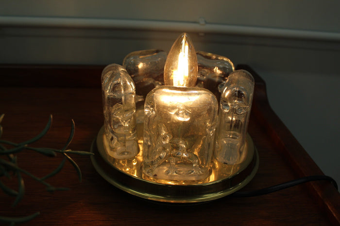 Reliving Vintage Doria Lamp - Ice Glass